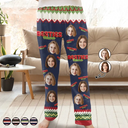 Gift For Bestie,Christmas,Happy,Gift For Sisters,Gift For Brothers,Gift For Sibling,Cousin - Custom Photo Besties Friends Siblings Forever - Personalized Pajama Pants
