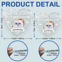 Sad,Memorial,Pet Lovers,Cat Lovers- Custom Photo Dog Cat Memorial Not All Angels Have Wings - Personalized Heart Shaped Glass Ornament
