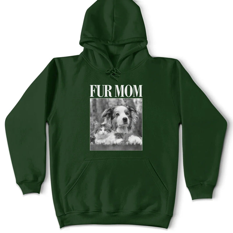 Pet Lovers,Pet Mom,Pet Dad,Dog Lovers,Dog Mom,Dog Dad,Cat Dad,Cat Mom,Cat Lovers,Gift For Women,Gift For Men,Happy,Top Market - Custom Photo Dog Mom Dog Dad Grayscale Vintage - Personalized T Shirt