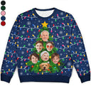 Gift For Couples,Gift For Husband,Gift For Wife,Gift For Boyfriend,Gift For Girlfriend,Parents,Gift For Women,Gift For Yourself,Gift For Men,Gift For Mother,Gift For Grandpa,Gift For Father,Gift For Grandma,Gift For Sibling,Gift For Sisters,Gift For Brothers,Family,Gift For Bestie,Gifts For Colleagues,Funny,Christmas - Custom Photo Family And Friends On Christmas Tree - Personalized Unisex Ugly Sweater