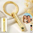 Gift For Couples,Love,Gift For Husband,Gift For Wife,Gift For Boyfriend,Gift For Girlfriend - Custom Photo Happy Couples I Love You - Personalized Photo Projection Keychain