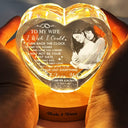Gift For Couples, Old Couples, Gift For Husband, Gift For Wife, Gift For Boyfriend, Gift For Girlfriend, LGBT, Love - Custom Photo I Wish I Could Turn Back The Clock - Personalized Crystal Heart Shaped Lamp