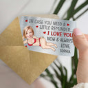 Gift For Couples,Gift For Wife,Gift For Husband,Gift For Boyfriend,Gift For Girlfriend,Funny - Custom Photo In Case You Need A Little Reminder Funny Couple - Personalized Aluminum Wallet Card