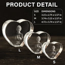 Custom Photo In Loving Memory Memorial - Personalized Crystal Heart