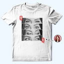 Gift For Couples,Gift For Husband,Gift For Wife,Gift For Boyfriend,Gift For Girlfriend,Happy,Custom Photo - Custom Photo Lipstick Letter Couple - Personalized T Shirt