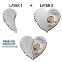 Family, Memorial, Sad - Custom Photo Memorial I'm Always With You Angel Wings - Personalized Custom Shaped Car Visor Clip