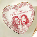 Custom Photo Pencil Sketch Besties Forever - Personalized Ring Dish