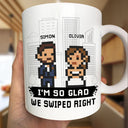 Gift For Couples,Gift For Husband,Gift For Wife,Gift For Boyfriend,Gift For Girlfriend,Love,LGBT - Custom Photo Pixel Art Standee Started With A Message - Personalized Mug