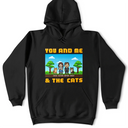 Gift For Couples,Gift For Husband,Gift For Wife,Gift For Boyfriend,Gift For Girlfriend,Pet Lovers,Pet Couple,Dog Lovers,Dog Couple,Cat Lovers,Cat Couple,Love - Custom Photo Pixel Art Standee You Me And The Dog Cat - Personalized T Shirt