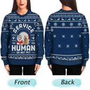 Dog Lovers,Pet Lovers,Christmas,Funny - Custom Photo Service Human Do Not Pet - Personalized Unisex Ugly Sweater