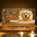 Sad,Memorial,Gift For Grandparents,Gift For Sibling,Family,Parents,Pet Lovers - Custom Photo When You Miss Me Have No Fear Memorial - Personalized Rectangle LED Light