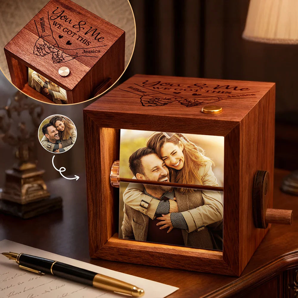Gift For Couples,Old Couples,Gift For Husband,Gift For Wife,Gift For Boyfriend,Gift For Girlfriend,Love - Custom Photo You And Me We Got This Couple - Personalized Flipbook Frame Animation Machine