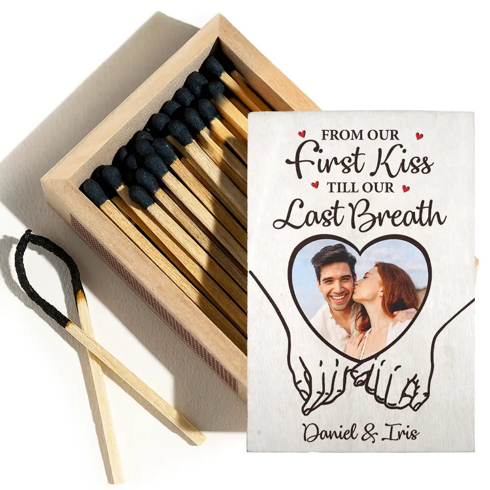Gift For Couples, Love - Custom Photo You And Me We Got This Couple Hands - Personalized Wooden Matchbox