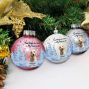 Dog Lovers,Pet Lovers,Christmas,Cat Lovers,Memorial,Sad - Custom Photo You Are My Favorite Hello And Hardest Goodbye - Personalized Ball Ornament