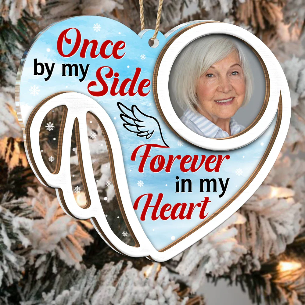 Gift For Yourself,Memorial,Sad,Christmas - Custom Photo Your Wings Were Ready - Personalized 2-Layered Mix Ornament