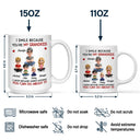 Gift For Son,Dad - Sons,Dad - Daughters (Adult),Dad - Daughters (Young),Gift For Daughter,Grandpa - Grandkids,Gift For Grandkids,Happy - Dad Grandpa I Smile Because You Are My Daughters Sons Grandkids - Personalized Mug