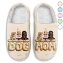 Christmas,Dog Mom,Dog Lovers - Dog Mom 3D Effect - Personalized Fluffy Slippers