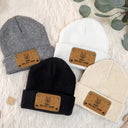 Dog Lovers,Dog Mom,Dog Dad,Dog Couple,New baby,New Dad,New Mom,Happy,Top Market - Dog New Best Friend New Baby - Personalized Beanie With Leather Patch