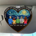 Family, Memorial, Sad - Family Where Life Begins And Love Never Ends - Personalized Custom Shaped Car Visor Clip