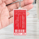 Gift For Yourself,Happy - Favorite Concert Ticket - Personalized Acrylic Keychain