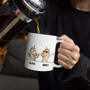 Gift For Bestie, Funny - Funny Bestie Unicorn We're Full Of Sarcasm & Profanity - Personalized White Edge-to-Edge Mug 