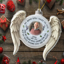 Custom Photo Family Memorial My Mind Still Talks To You - Personalized Custom Shaped Acrylic Ornament