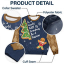 Gift For Women,Gift For Grandma,Gift For Mother,Love,Christmas - Gingerbread Cookie World Full Of Grandmas - Personalized Unisex Ugly Sweater