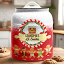 Gift For Women, Grandma - Grandkids, Grandma's Hobby, Gift For Grandma, Baking , Christmas, Love - Gingerbread Grandma Lil Sweeties - Personalized Cookie Jar