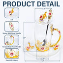 Gift For Mother,Mom - Daughters (Adult),Love - The Love Between Mother & Daughters Is Forever - Personalized Glass Flower Tea Cup
