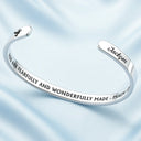 Christian,Gift For Yourself - God Is Within Her Bible Verse - Personalized Bangle Bracelet Cuff