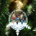 Gift For Bestie, Happy, Christmas, Gift For Sisters - Good Friends Are Like Snowflakes - Personalized Snowflakes Shaped Glass Ornament