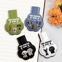 Pet Lovers,Pet Mom,Pet Dad,Dog Lovers,Dog Mom,Dog Dad,Reading,Happy - You Pawsed Here 3D Effect Funny Dog - Personalized Custom Shaped Leather Magnetic Bookmark