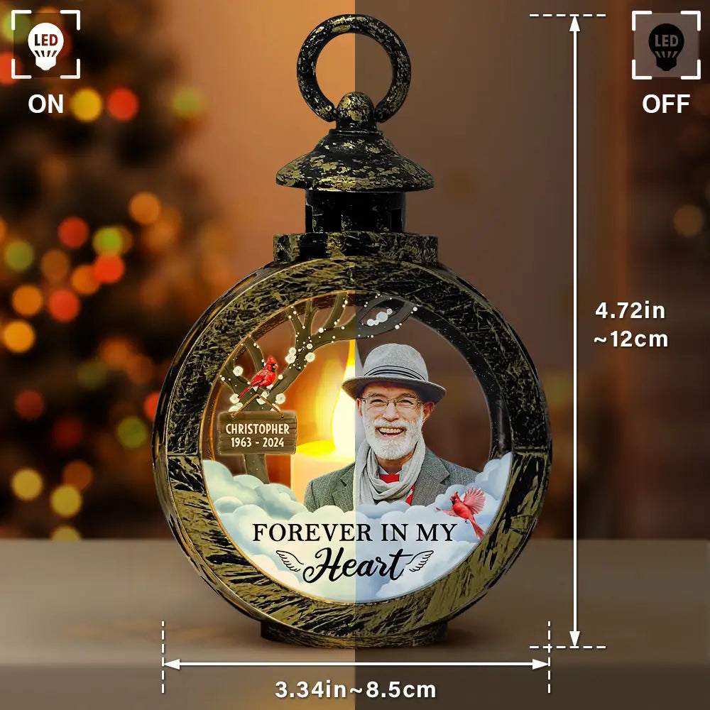 Christmas,Memorial,Custom Photo,Sad - Custom Photo I'm Always With You - Personalized Candlelight Lantern Ornament