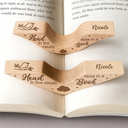 Gift For Yourself,Gift For Women,Gift For Men,Reading,Happy - Head In The Clouds Nose In A Book - Personalized Thumb Page Holder