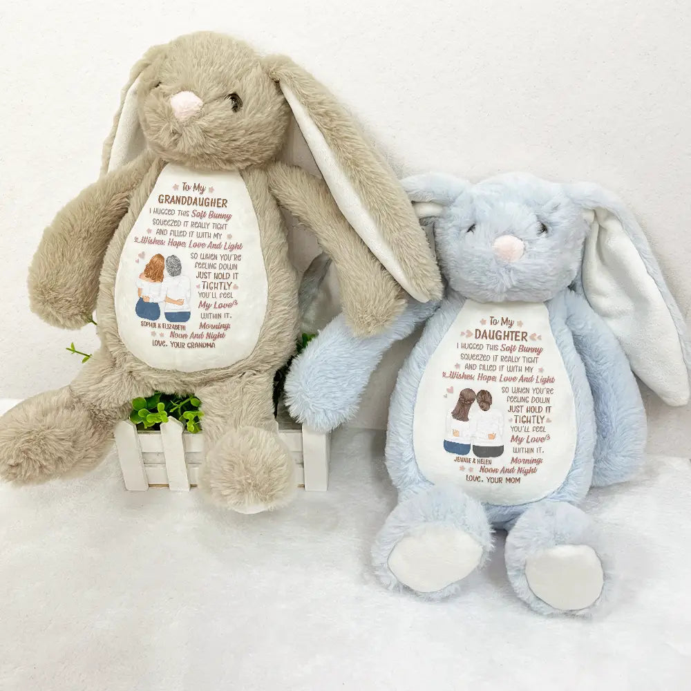 Love, Gift For Bestie, Gift For Sisters, Gift For Daughter - I Filled It With My Wishes Bestie Sister - Personalized Soft Toy Bunny