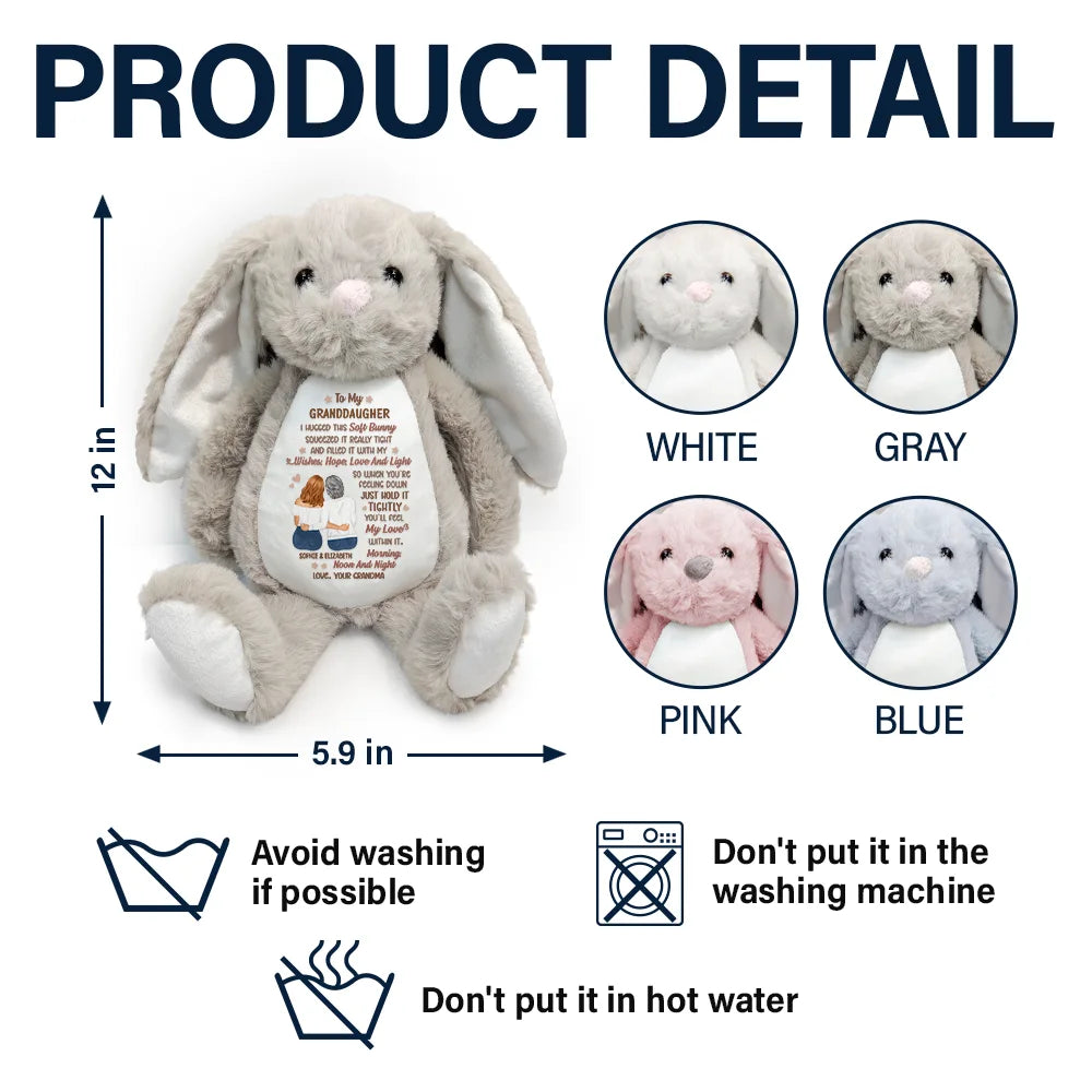 Love, Gift For Bestie, Gift For Sisters, Gift For Daughter - I Filled It With My Wishes Bestie Sister - Personalized Soft Toy Bunny