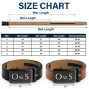 Gift For Couples, Gift For Husband, Gift For Boyfriend, Love - I Licked It So It's Mine Couple Initials - Personalized Leather Belt With Engraved Buckle