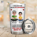 Dad - Daughters (Adult),Dad - Daughters (Young),Dad - Children,Mom - Children,Mom - Daughters (Adult),Gift For Daughter,Mom - Daughters (Young),Mom - Sons,Dad - Sons,Gift For Son,Grandpa - Grandkids,Grandma - Grandkids,Gift For Grandkids,Happy - I Smile Because You Are My Daughter Son - Personalized Tumbler