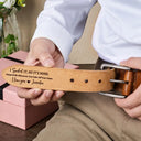 Gift For Couples,Gift For Husband,Gift For Boyfriend,Funny - I Sucked It So It's Mine - Personalized Cowhide Leather Belt