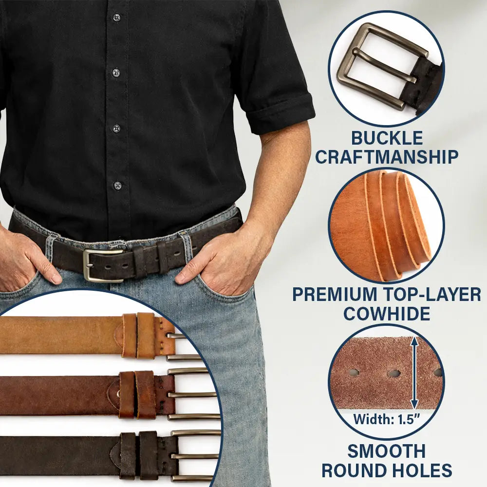 Gift For Couples,Gift For Husband,Gift For Boyfriend,Funny - I Love You For Who You Are Gift For Husband Boy Friend - Personalized Cowhide Leather Belt