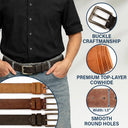 Gift For Couples,Gift For Husband,Gift For Boyfriend,Funny - I Love You For Who You Are Gift For Husband Boy Friend - Personalized Cowhide Leather Belt