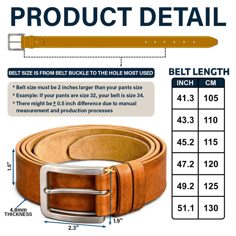 Gift For Couples,Gift For Husband,Gift For Boyfriend,Funny - I Sucked It So It's Mine - Personalized Cowhide Leather Belt