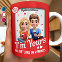 Gift For Couples, Gift For Husband, Gift For Wife, Gift For Boyfriend, Gift For Girlfriend, Love - I'm Yours No Returns Or Refunds Toy Box Couple - Personalized White Edge-to-Edge Mug