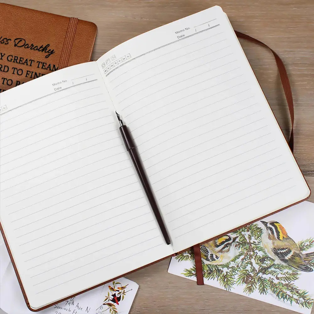 Gifts For Colleagues,Teacher,Happy - It Takes A Village Thanks You For Being A Part Of Us - Personalized Leather Journal