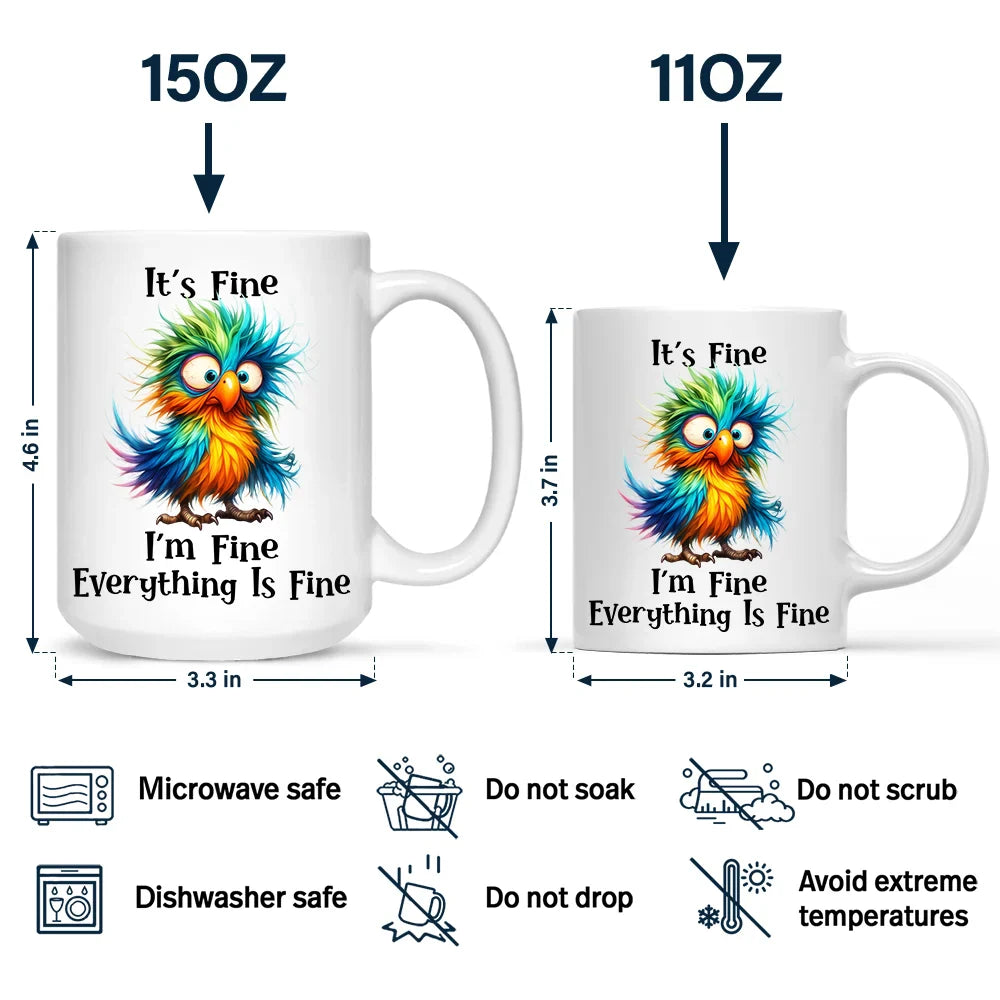 Funny, Gift For Bestie, Gifts For Colleagues - It's Fine I'm Fine Everything is Fine - Personalized Mug