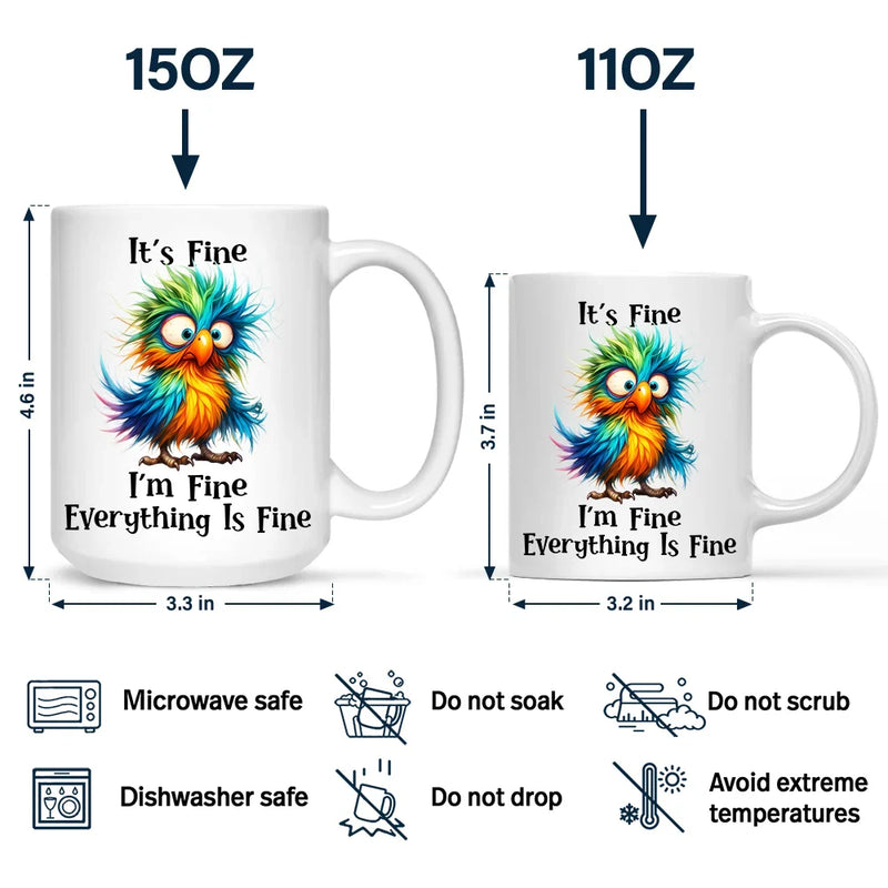 Funny, Gift For Bestie, Gifts For Colleagues - It's Fine I'm Fine Everything is Fine - Personalized Mug
