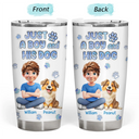 Dog Lovers, Dog Mom, Dog Dad, Pet Lovers, Pet Mom, Pet Dad, Happy - Just A Girl And Her Dog - Personalized Tumbler