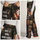Reading,Happy,Gift For Yourself,Gift For Women,Gift For Daughter - Just A Girl Who Loves Books 3D Effect - Personalized Pajama Pants