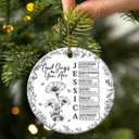 Gift For Yourself,Gift For Women,Happy,Christmas,Christian - God Says I Am Name Letter In Bible Toile De Jouy Flower - Personalized Circle Ceramic Ornament