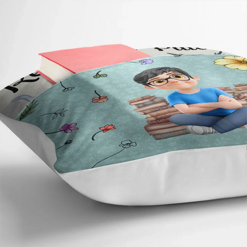 Gift For Kids, Gift For Grandkids, Happy - Kid Reading Pillow Birth Month Flower - Personalized Pocket Pillow
